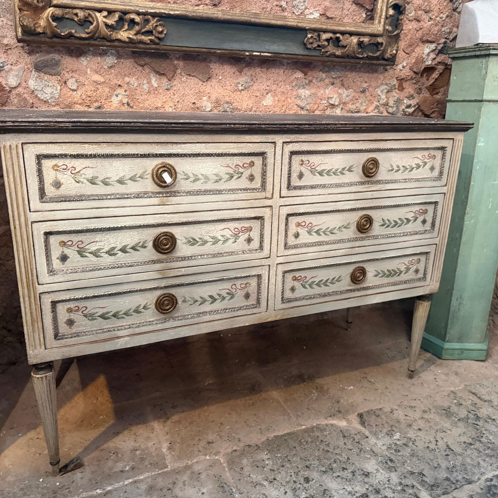 photo buy A Louis XVI Lacquered Wood Florentine Chest Of Drawers