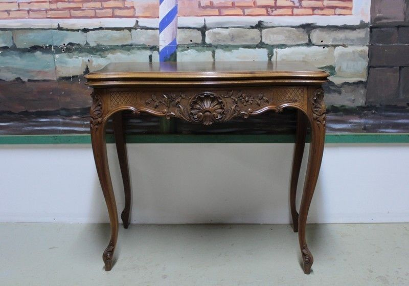 Table Louis XV Games Walnut 20th