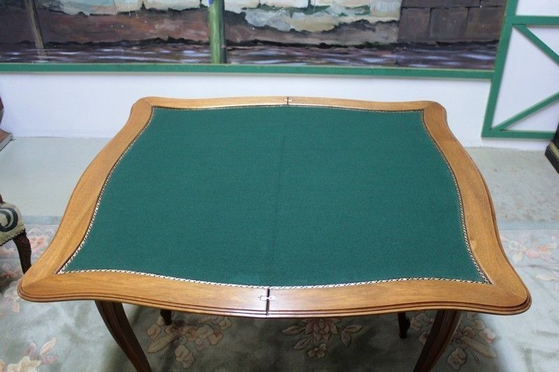 Table Louis XV Games Walnut 20th photo buy