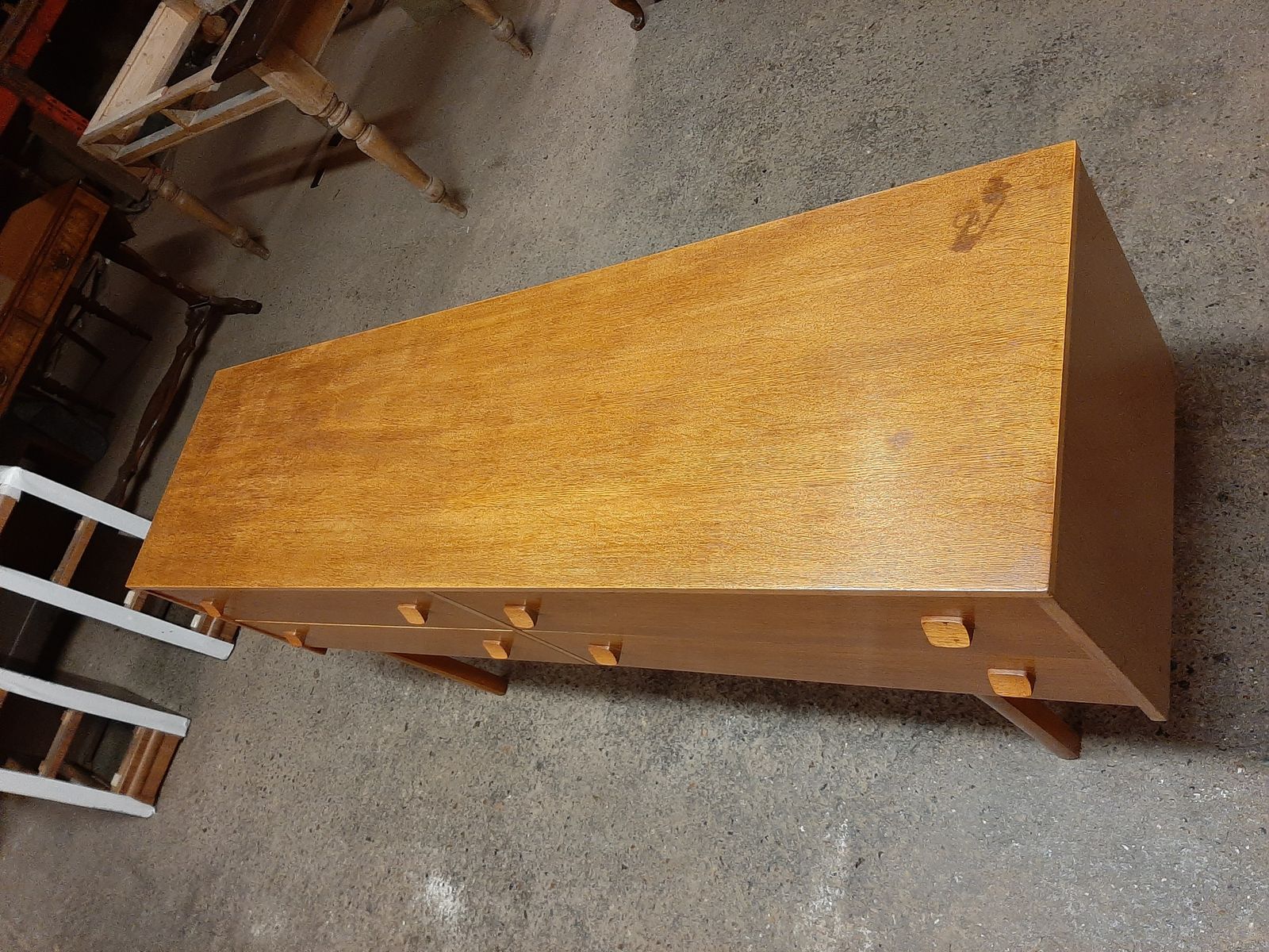 Lovely Retro Lighr Oak Sideboard By Symbol In Very Good Condition photo furniture