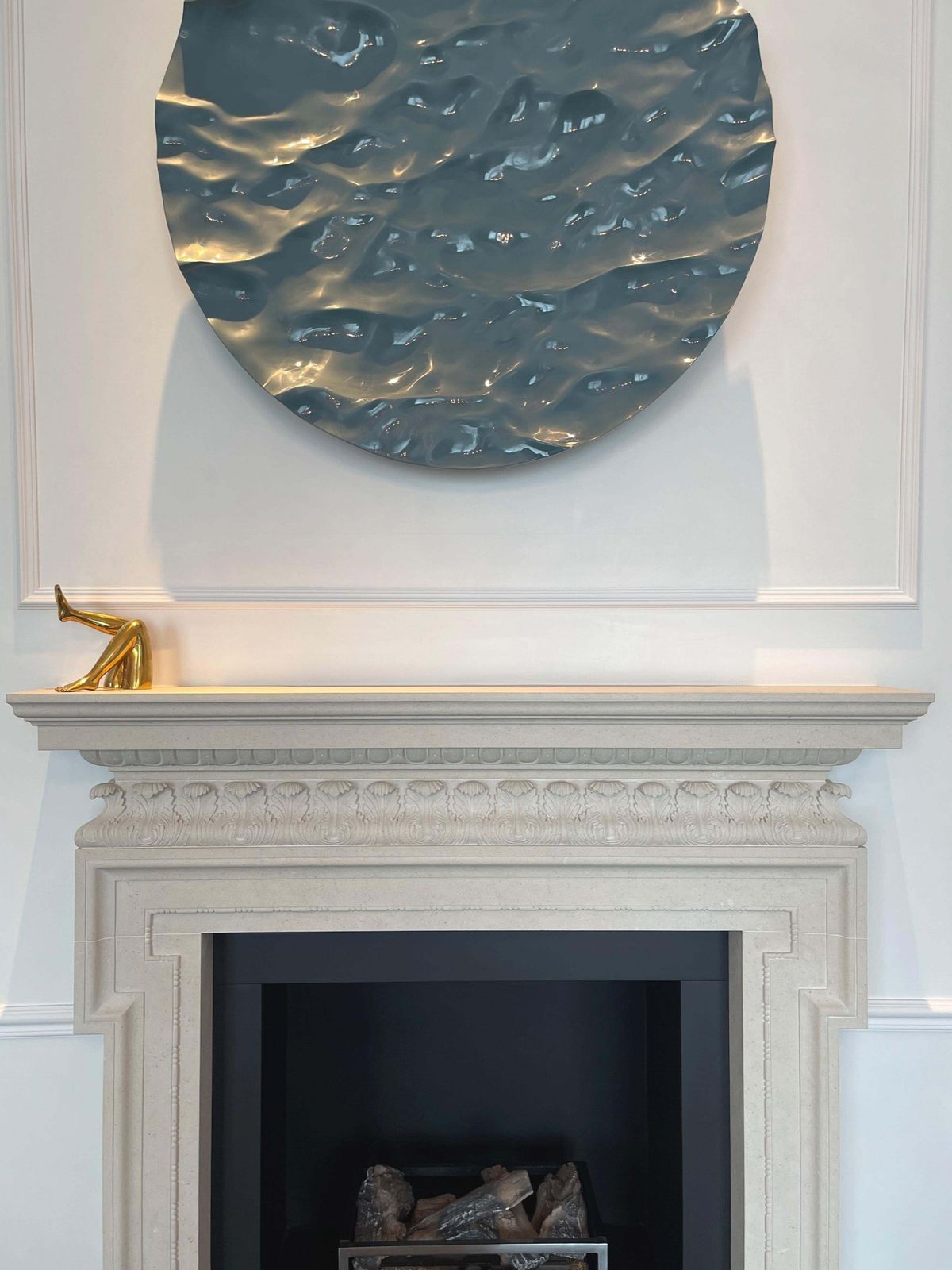 Large Blue Ceramic Wall Sculpture, Mathieu Lehanneur Pocket Ocean, France, 2019 photo vintage