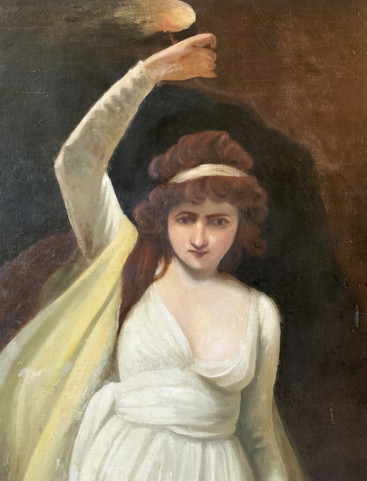 John Opie Ra (1761  1807) Huge Oil Portrait Painting *Exhibited Harvard Museum* photo vinterior