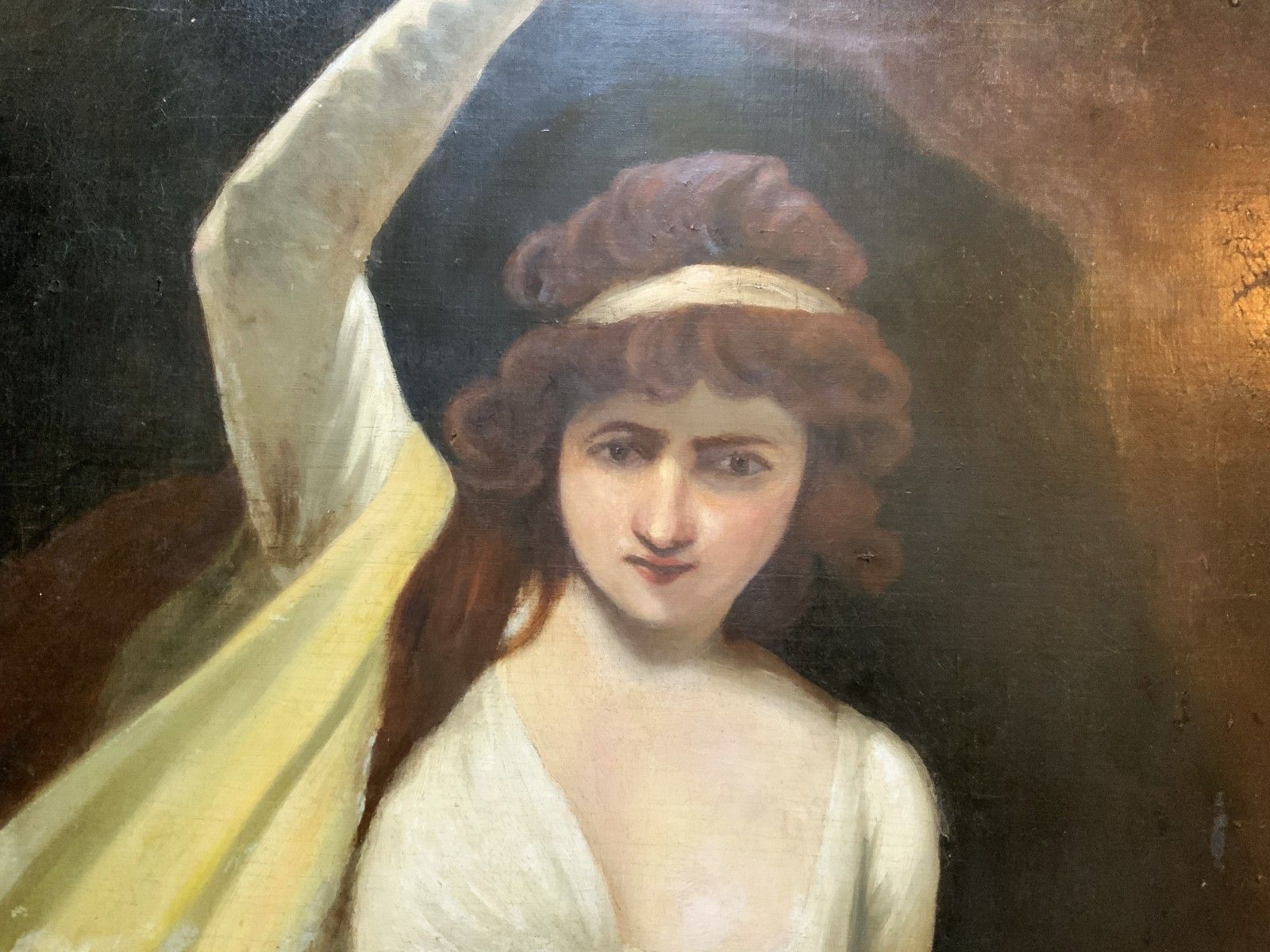 photo vintage John Opie Ra (1761  1807) Huge Oil Portrait Painting *Exhibited Harvard Museum*