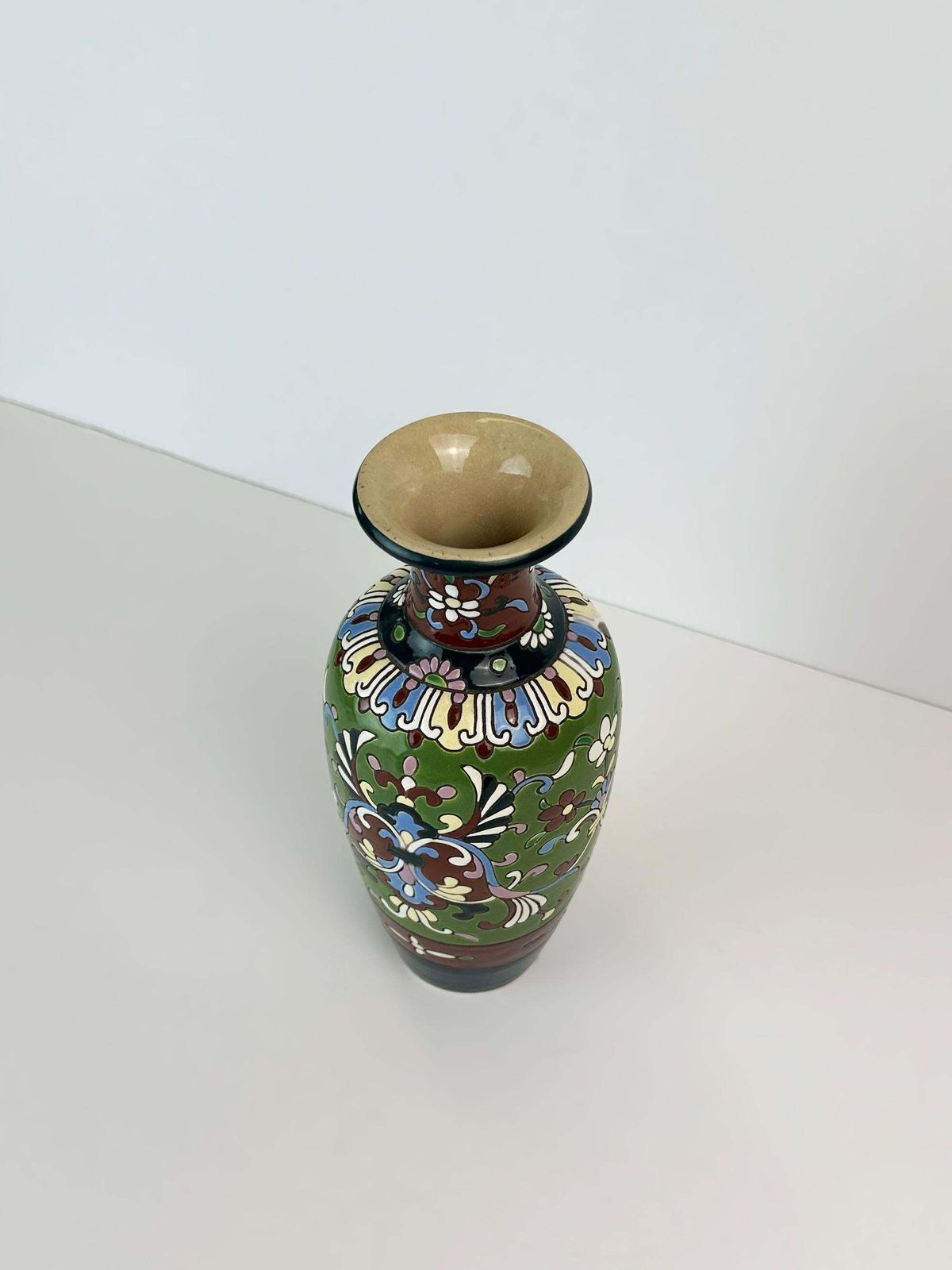 French Faience Art Nouveau Vase, Baluster Form, Early 20th Century, France photo vinterior