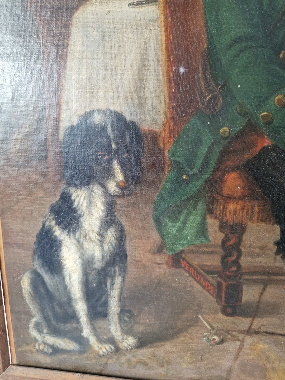 Antique French Oil Painting Stop At The Inn By Verylnde photo furniture