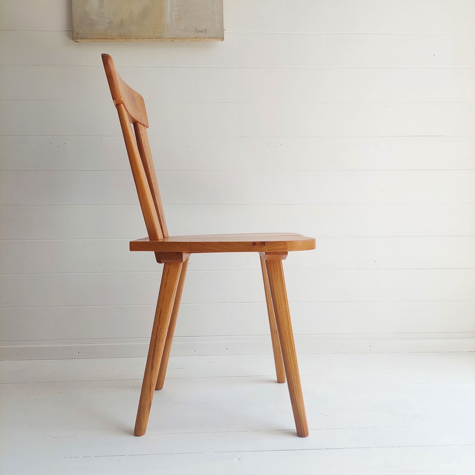Mid Century Zydel Pine Dining Chair Vintage Accent Chair By ład  Poland 40s photo for sale