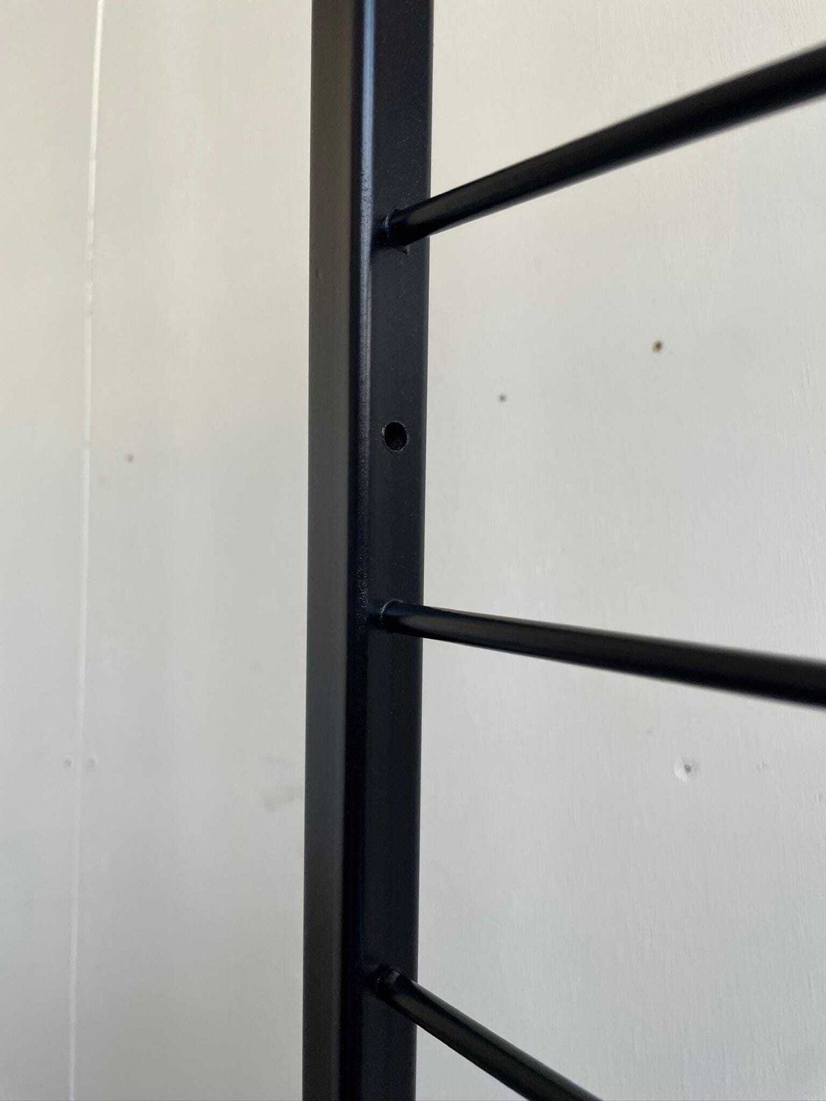 photo for sale 200cm X 35cm Black Staples Ladderax Ladder Tall One Foot, 2 Metre Lean (05a)
