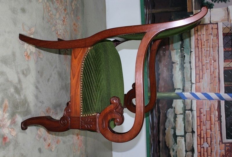 Pair Of Restoration Armchairs In Mahogany Of Cuba photo Furniture