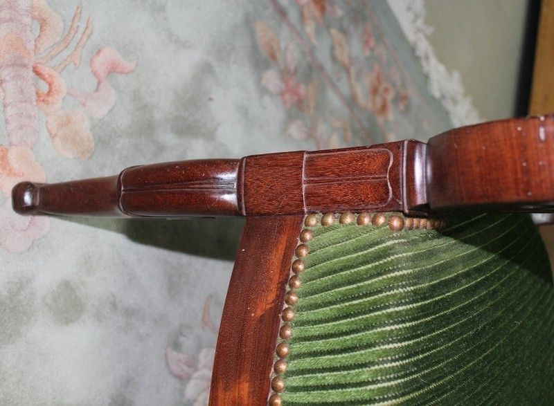 Pair Of Restoration Armchairs In Mahogany Of Cuba photo vintage