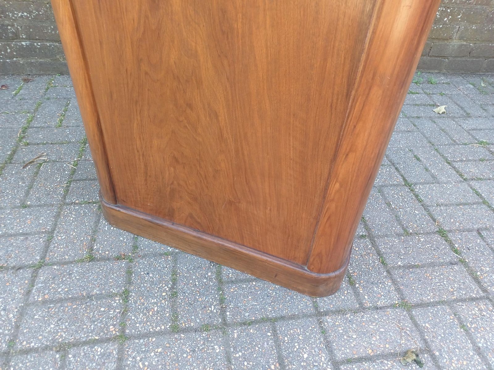 595.0 Art Deco Walnut Lectern Podium Quirky Menu Stand Host Station Shop Display Restaurant Reception Vintage Tv Theatre Prop Free Hand Delivery photo