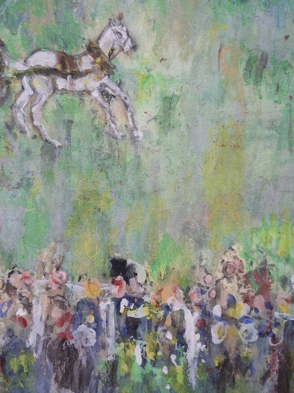 Expressionist  Michael Gibbison Watercolour Carriage Driving Lincolnshire Show photo Art