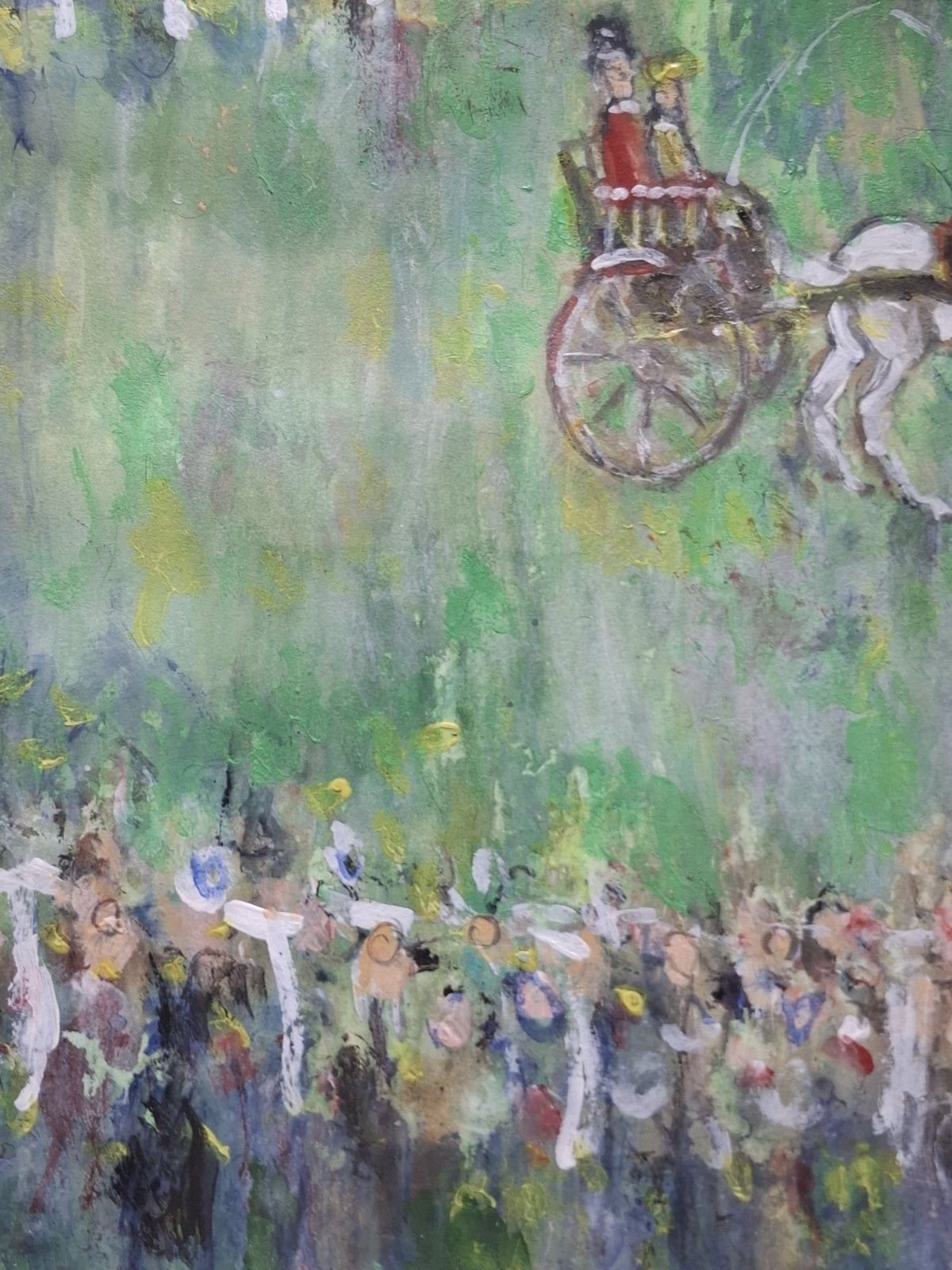 Expressionist  Michael Gibbison Watercolour Carriage Driving Lincolnshire Show photo 95.0