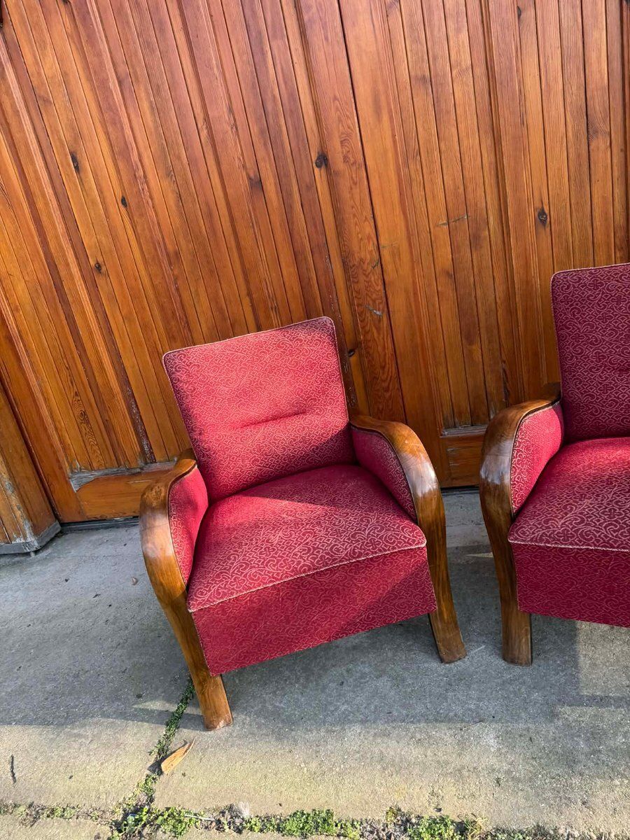 Hongaarse art deco fauteuils, jaren 1930, set van 2 photo 2701.0