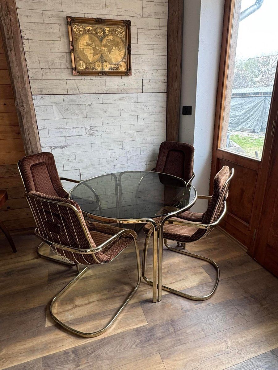 Copper Dining Set From Gastone Rinaldi, 1970s, Set Of 5 photo for sale