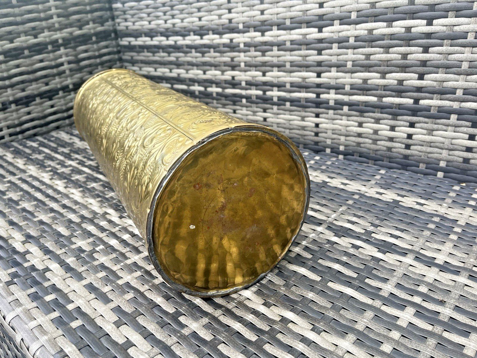 80.0 Vintage Sunflower Brass Umbrella Stick Stand Antique Aesthetic Movement Style photo