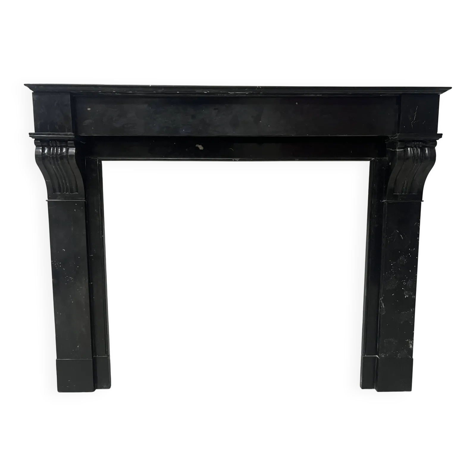 Napoleon III Period Fireplace With A Black Marble Corbel. 19th Century.