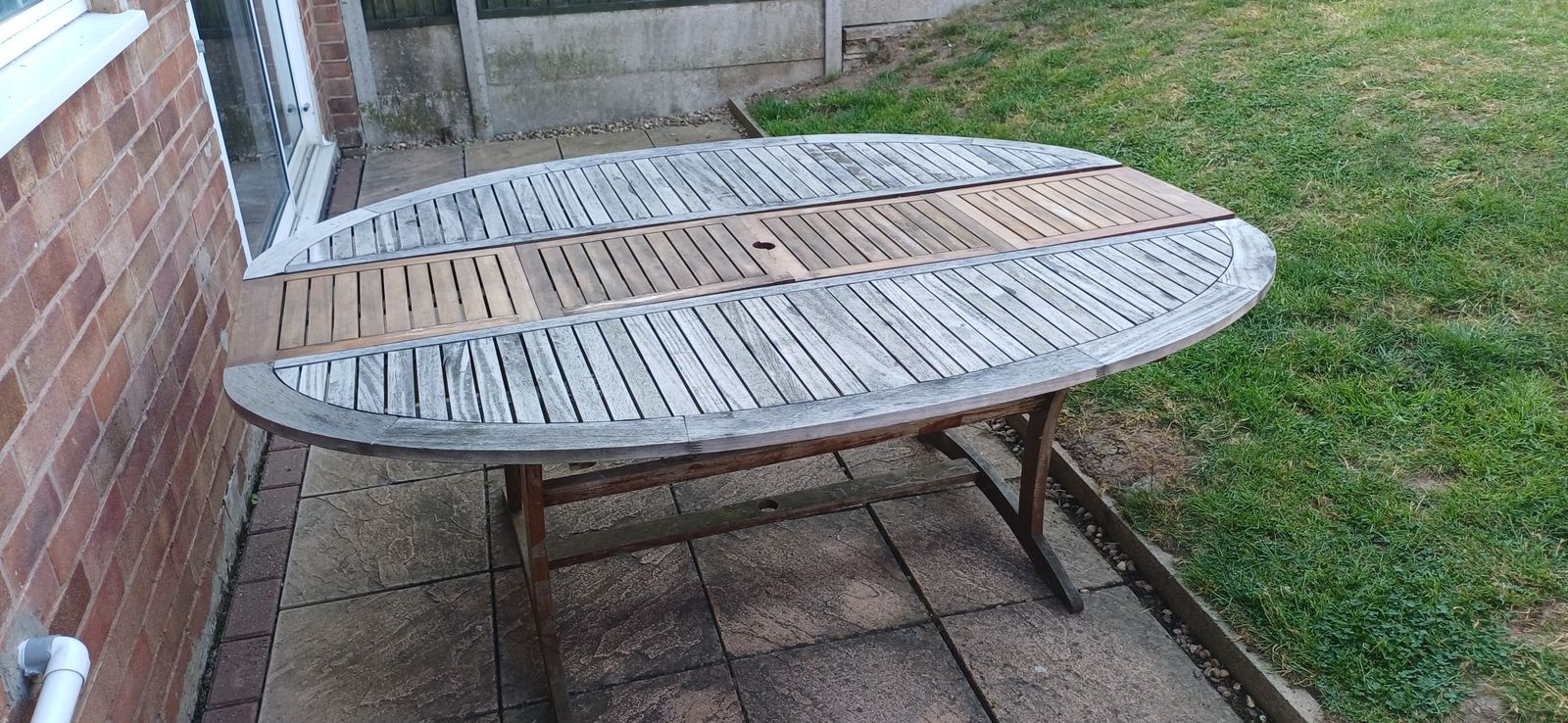 Solid Teak Garden Extendable Table And Chairs photo Garden Furniture