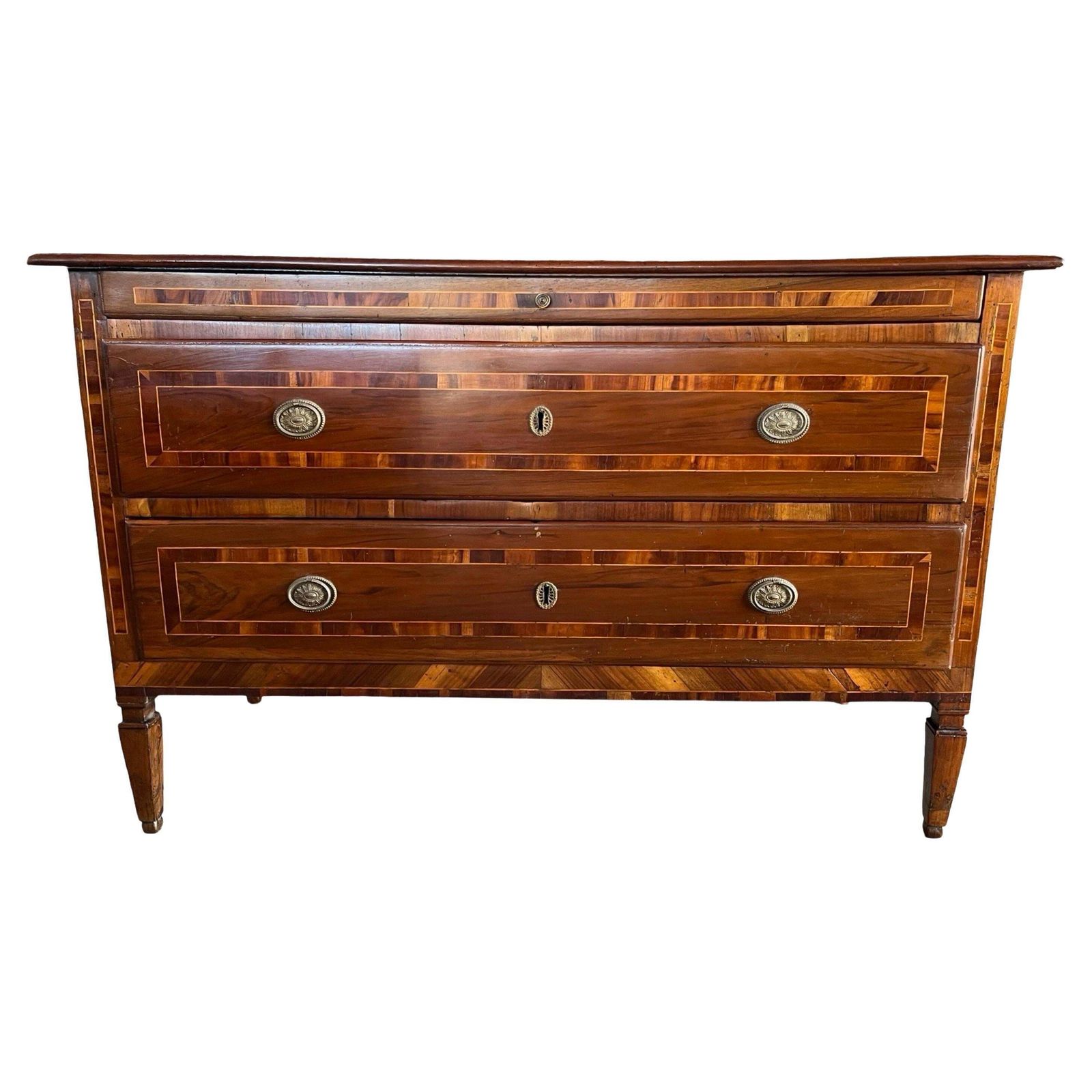 Italian Neoclassical Louis XVI Commode With Inlaid Veneer photo furniture