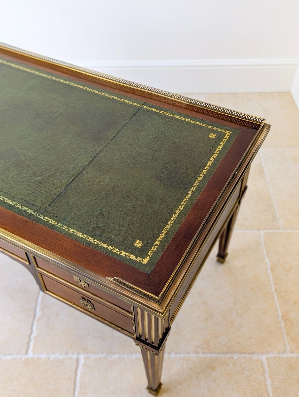 2450.0 Antique Edwardian Louis XVI Style Mahogany Writing Desk. C.1910 photo