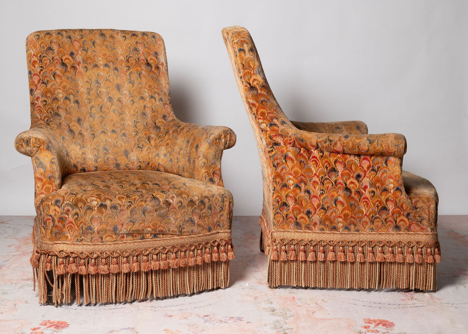 Antique French Pair Of Napoleon III Chairs For Upholstery photo furniture
