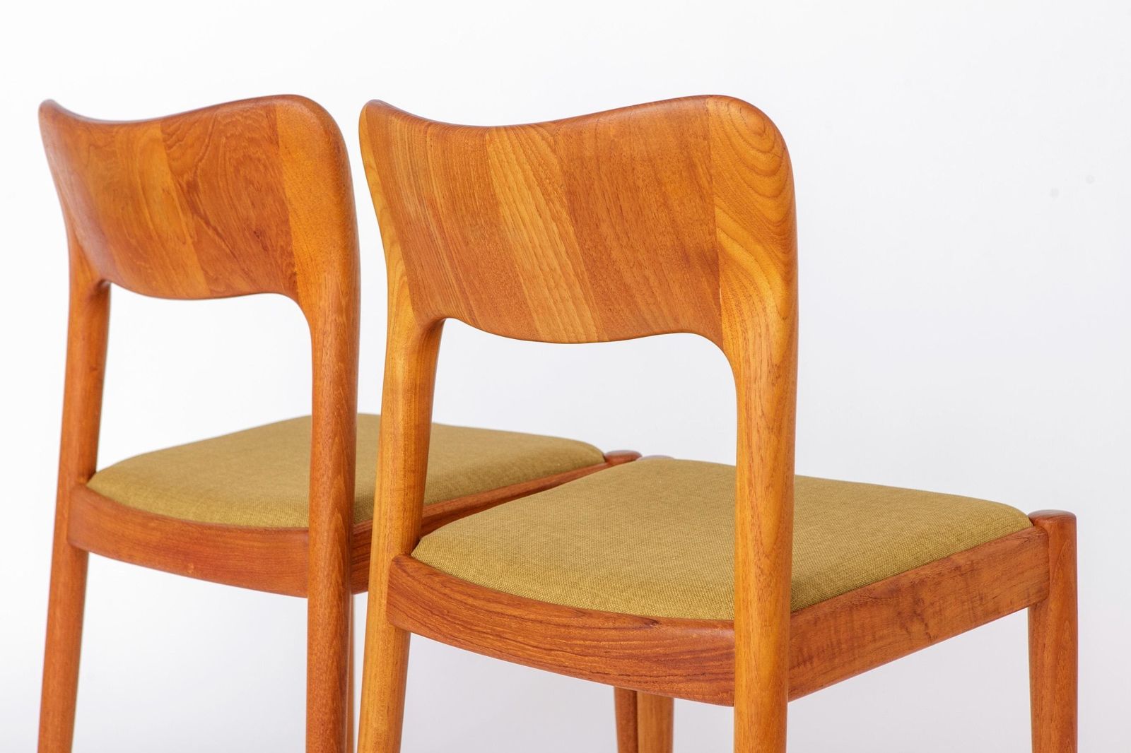 Set Of 8 Niels Koefoed “Ole” Dining Chairs Danish Teak 1970s Mid Century Modern Restored Chairs photo vintage