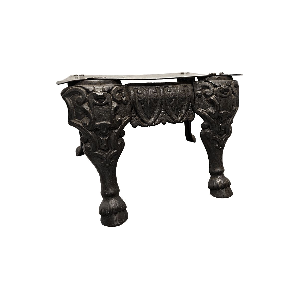 Table anglaise victorienne en fonte et cuivre, vers 1850 photo for sale
