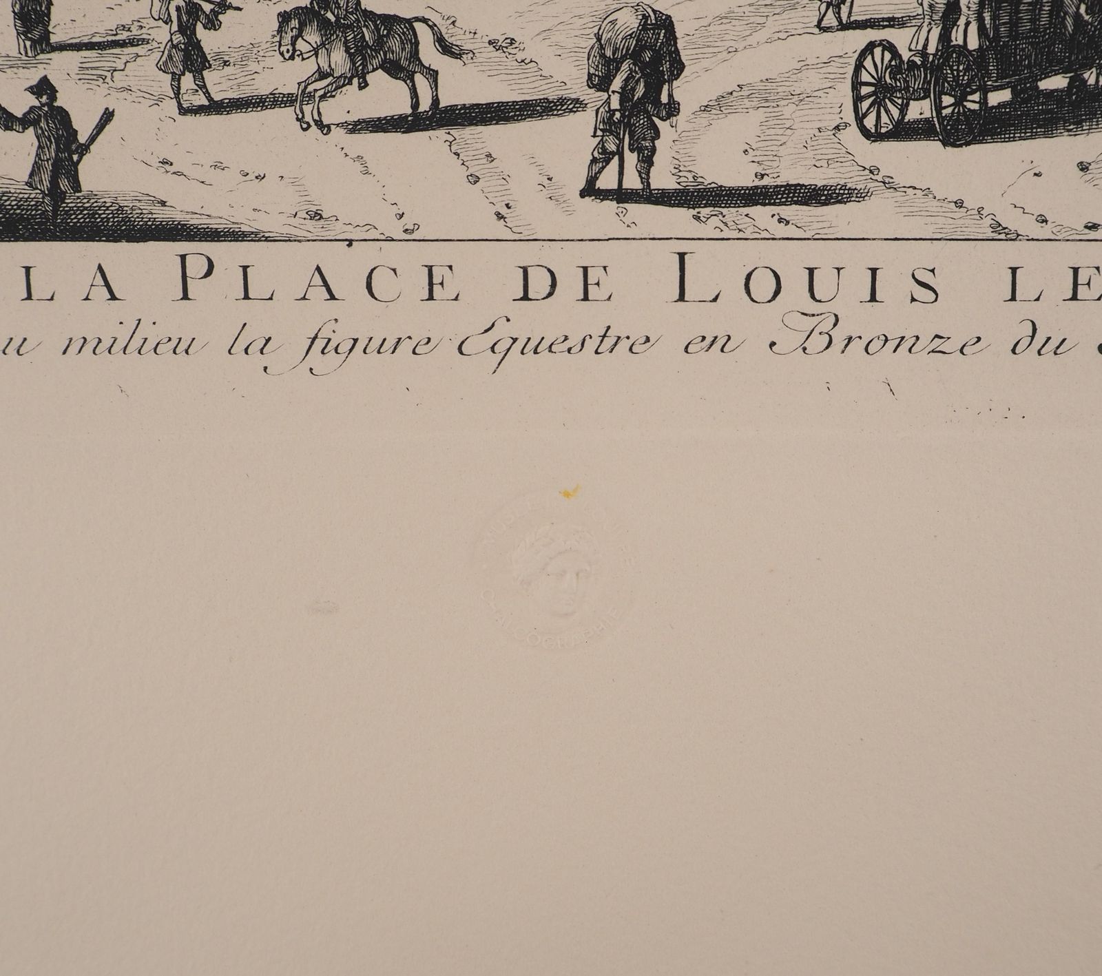 Paris : Place Louis Le Grand, Now Place Vandôme   Original Etching, Signed photo 221.0