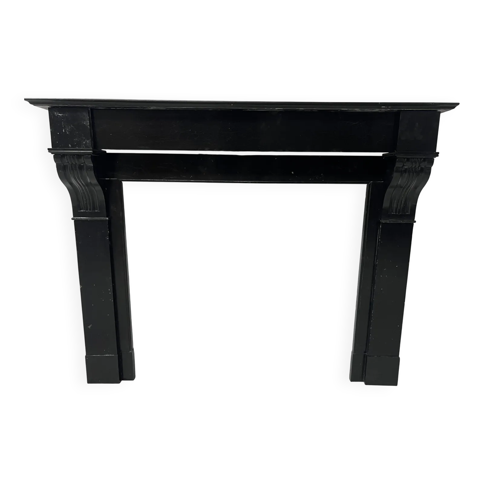 Napoleon III Period Fireplace With Black Marble Corbel, 19th Century
