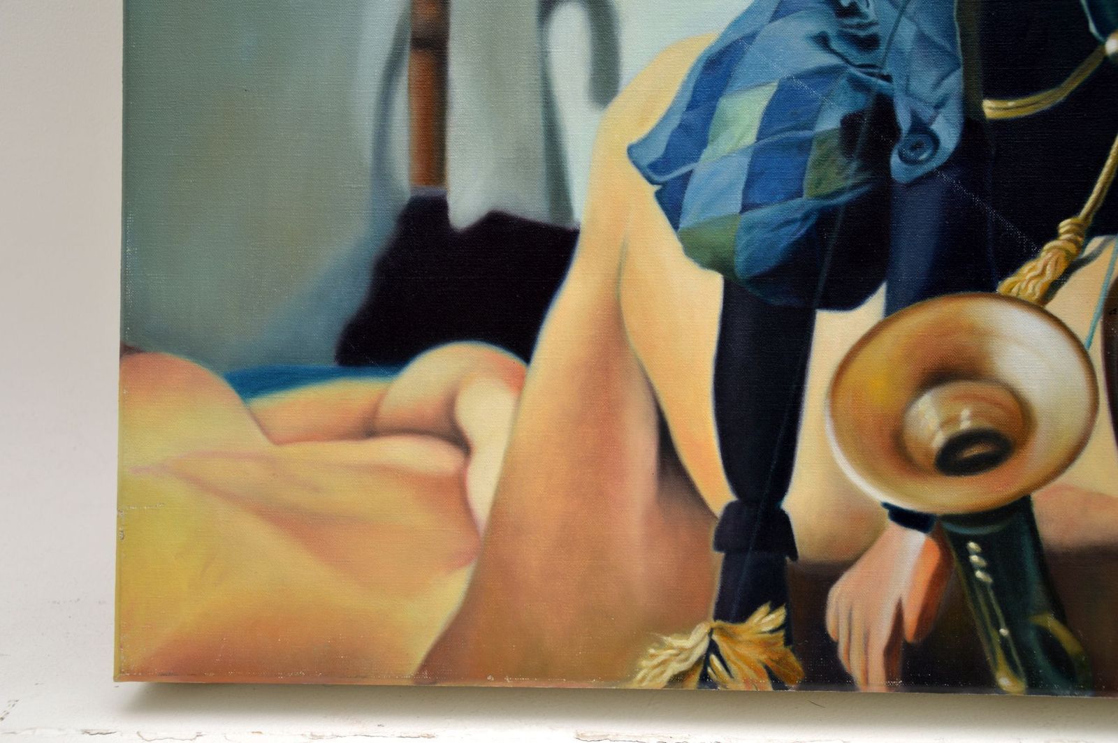 Oil Painting On Canvass By Josep Moncada Titled : Where Are You Taking Me? photo 644.0