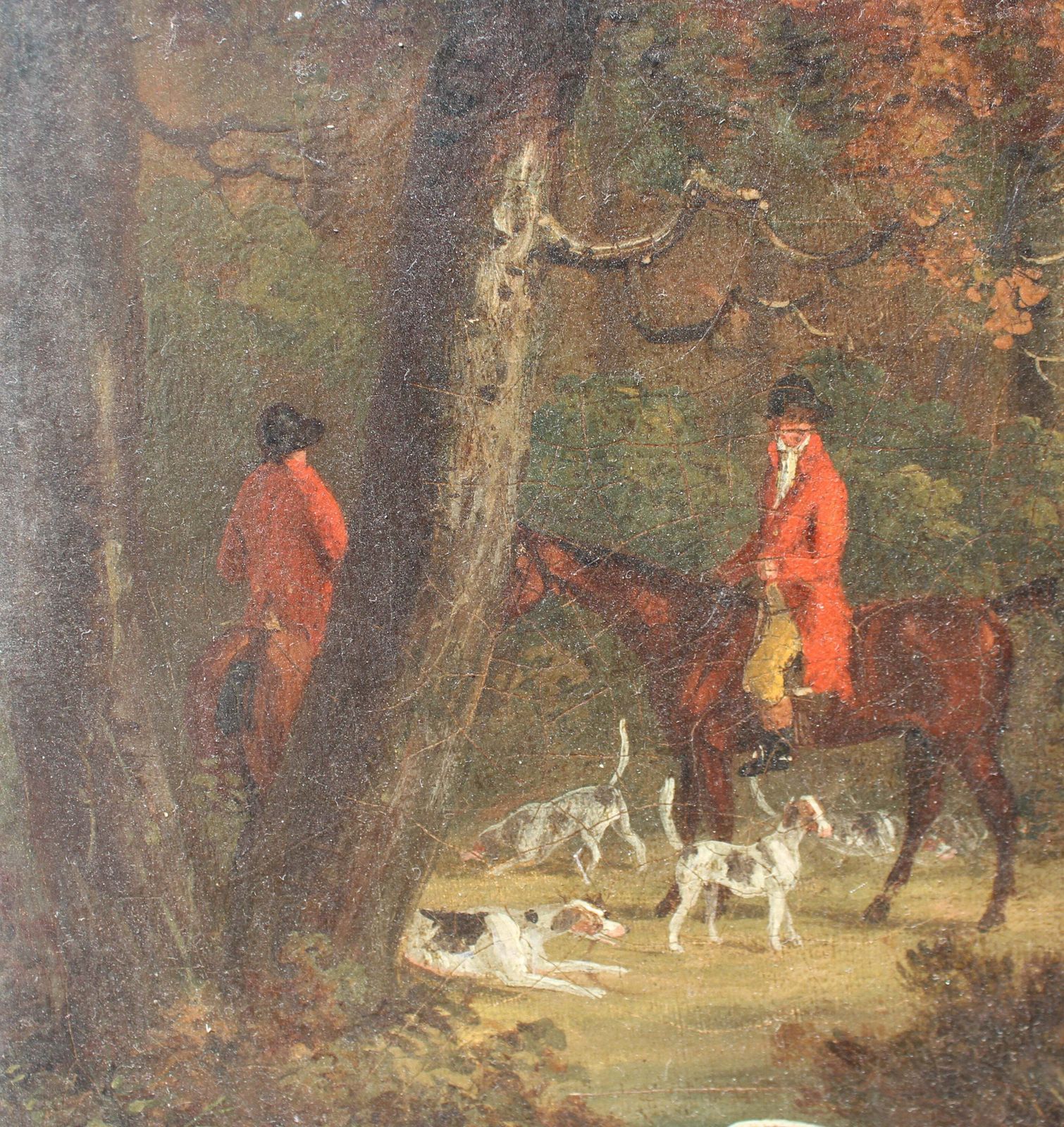 Early 19th Century English School Fox Hunting Oil Painting photo vinterior