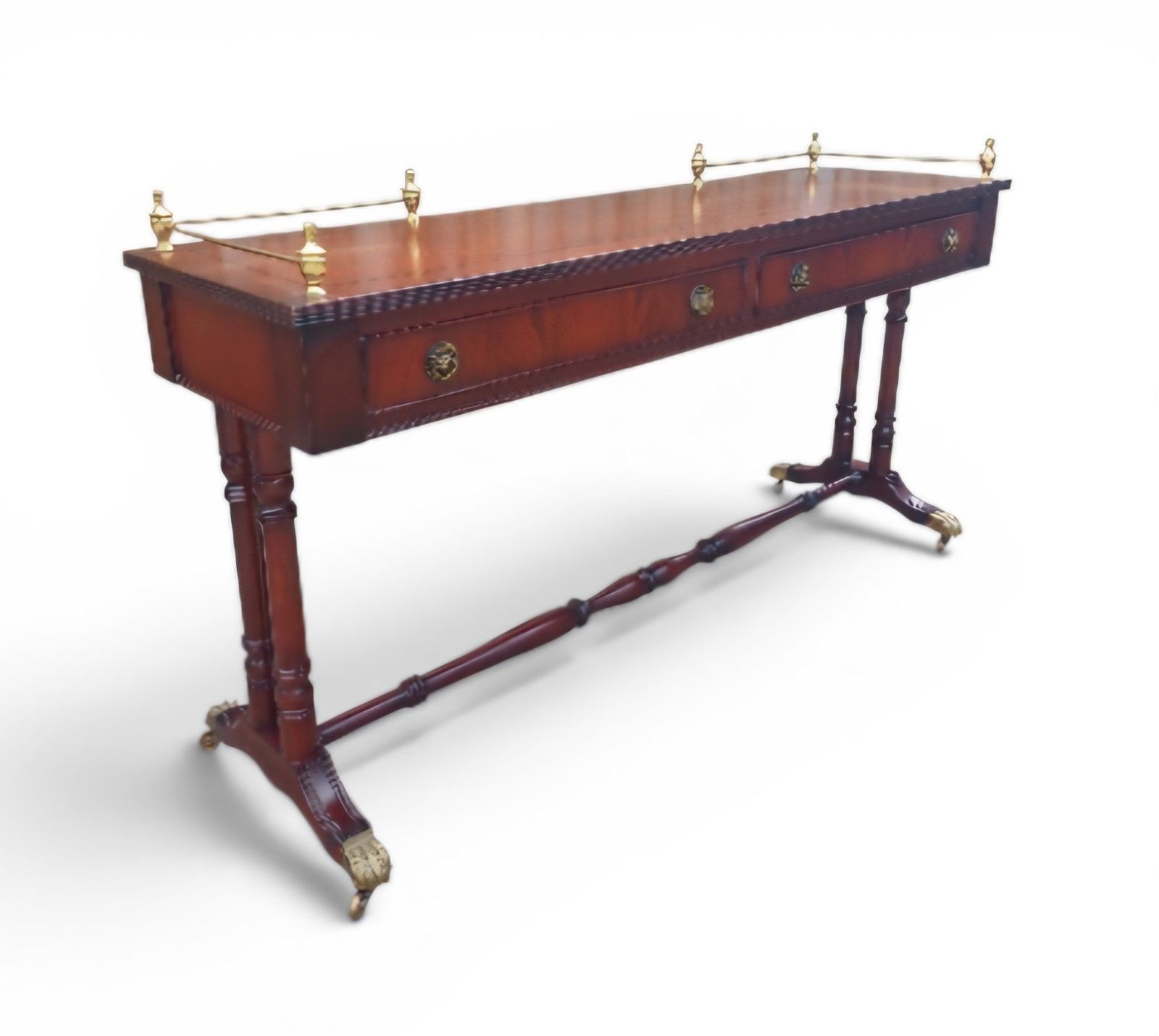 614.0 High Quality Vintage Campaign Style Console Table Desk By Shaw Of  London photo