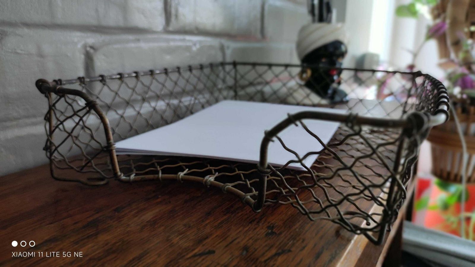 Antique French Wire Desk Tray Organizer Basket photo 65.0