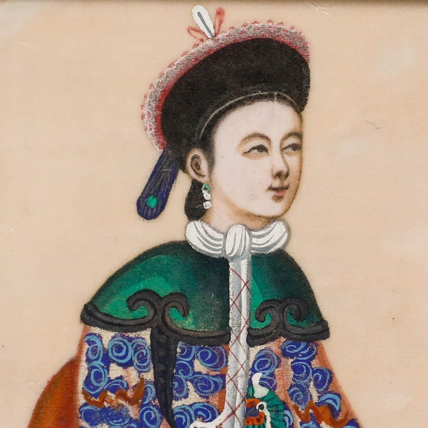 19th Century Gouache A Lady Of Importance photo Art