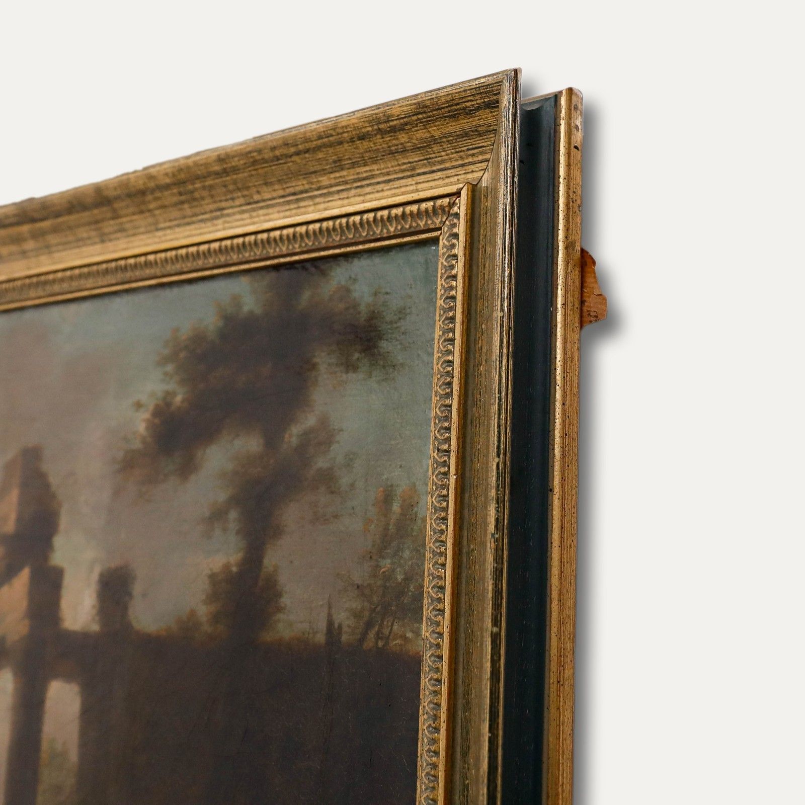 Italian School 18th Century Oil Rest Before The Ruins photo buy