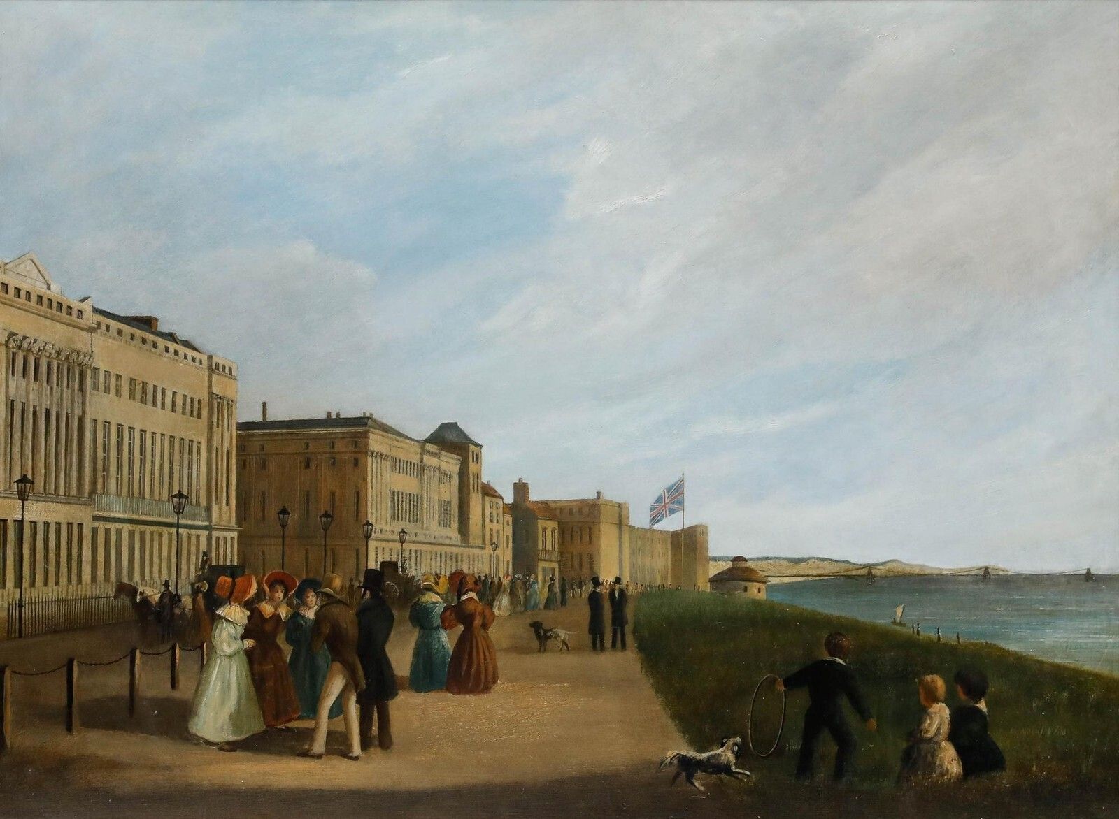 19th Century Oil Brunswick Terrace And Chain Pier photo furniture