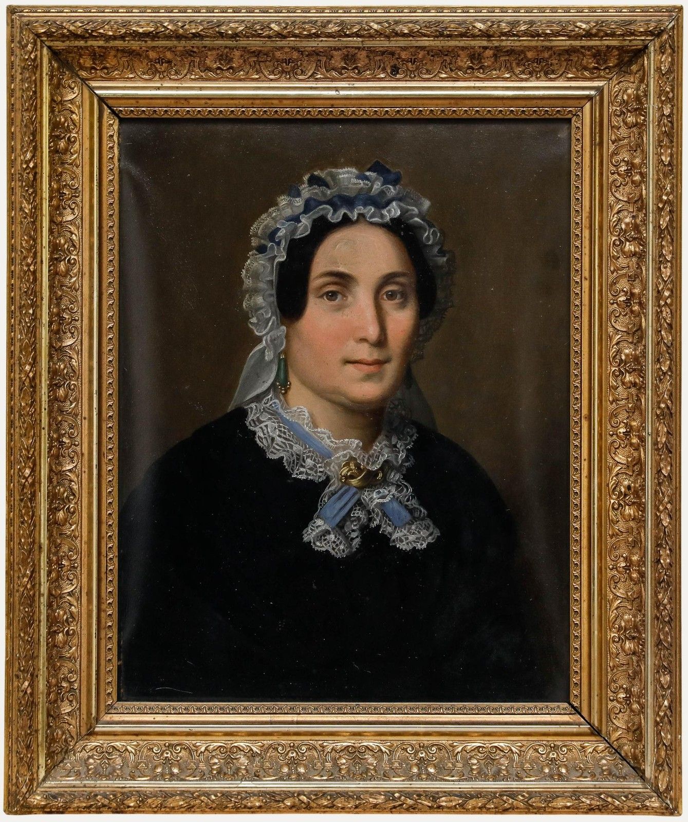 Mid 19th Century Oil Portrait Of Gretchen Heithecker