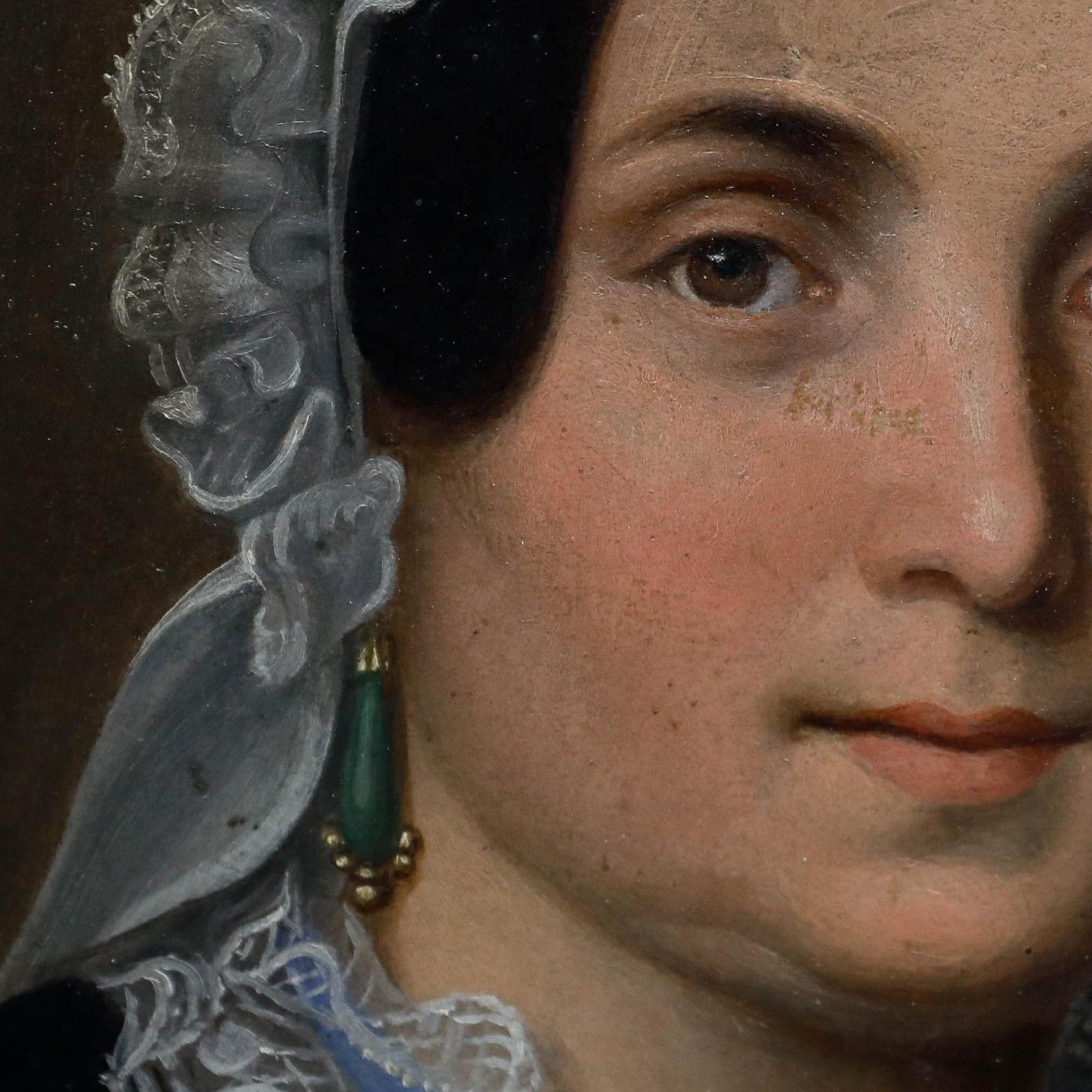 Mid 19th Century Oil Portrait Of Gretchen Heithecker photo 550.0