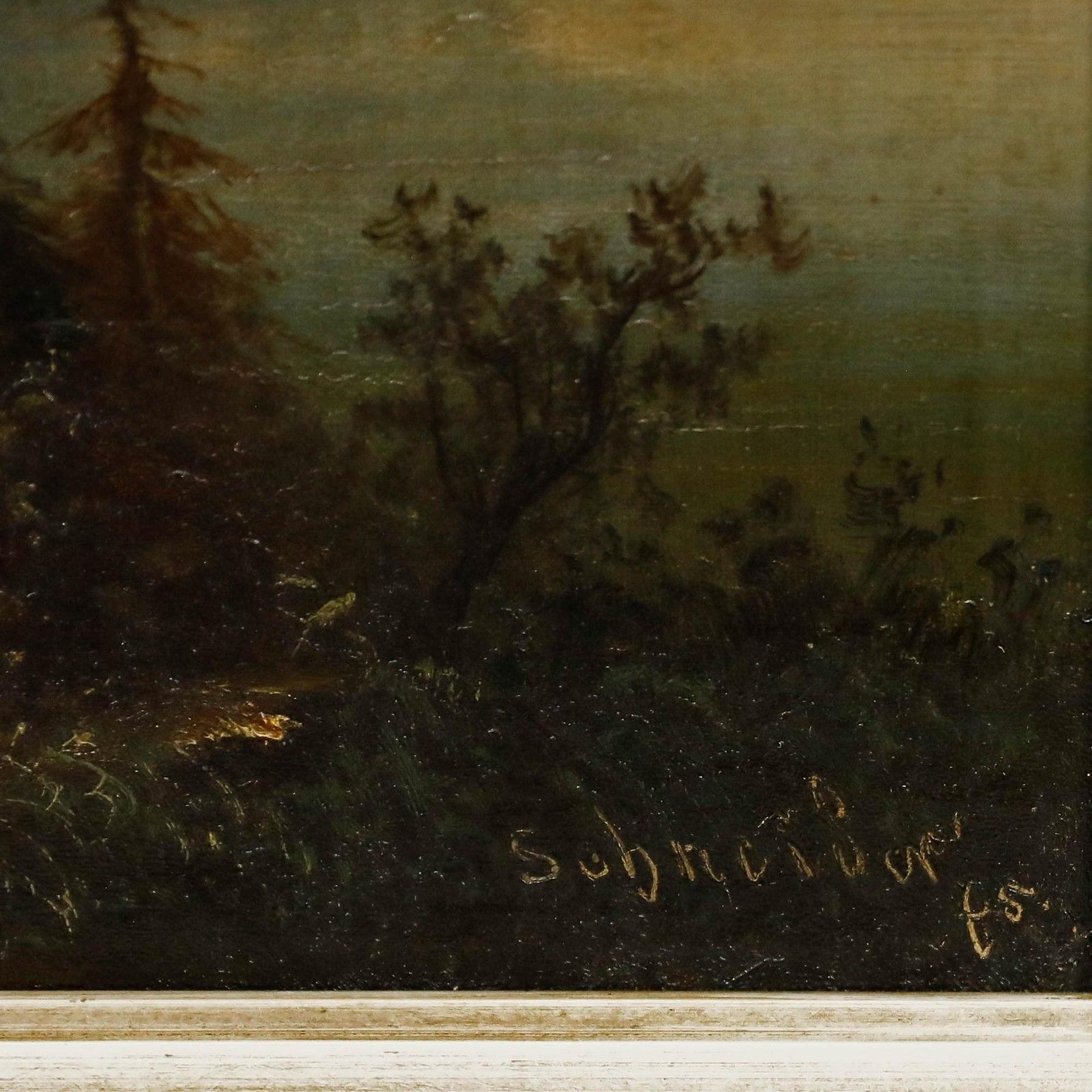 photo furniture Hermann Schneider (1847 1918) 1875 Oil, Castle Ruins At Sunset