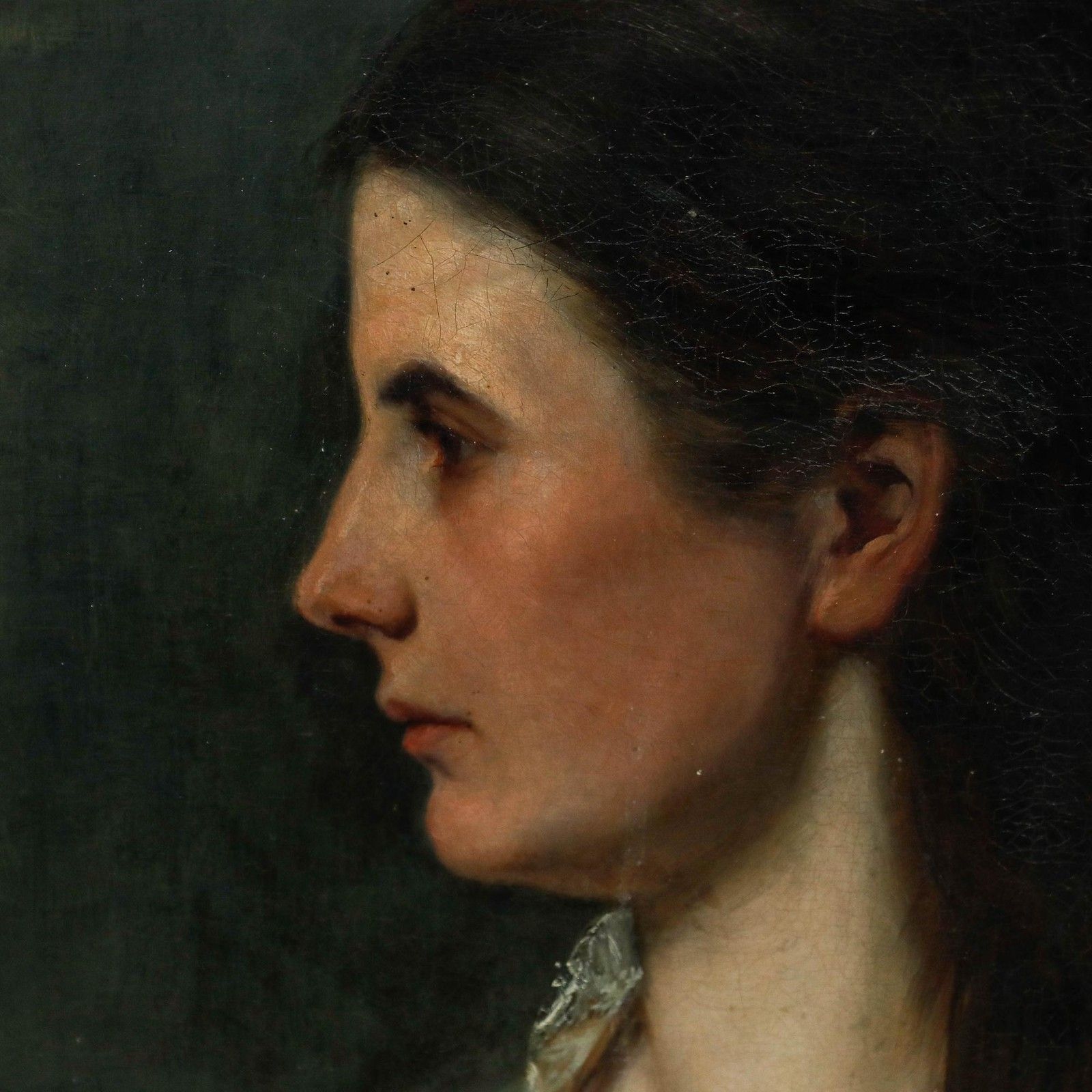 Rach Ludwig (1853 1933) Munich School 1880 Oil, Portrait Of A Young Woman photo vinterior