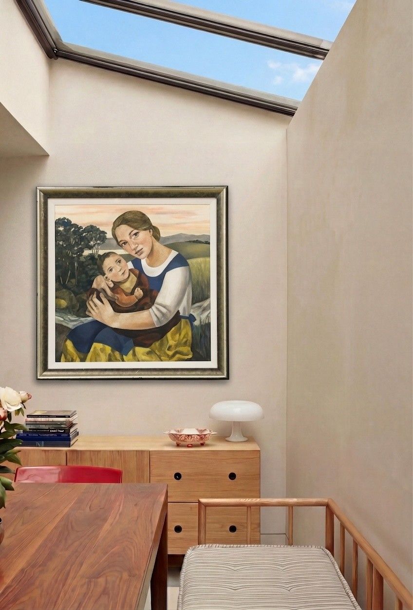 Elizabeth Ridgway (B.1964) Framed Contemporary Oil, Mother & Child photo for sale
