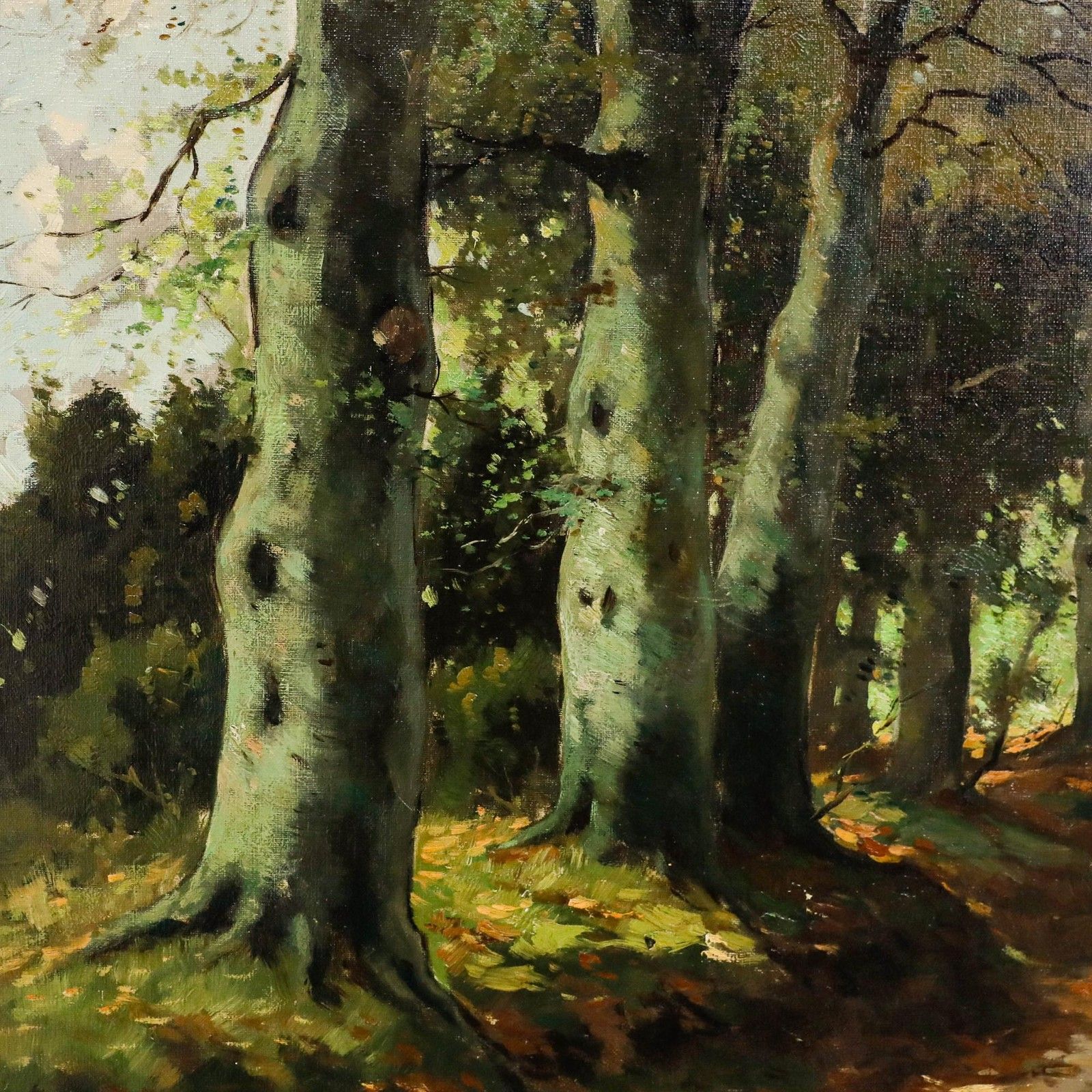 J. Bellaerd Framed Mid 20th Century Oil, The Beech Avenue photo 395.0
