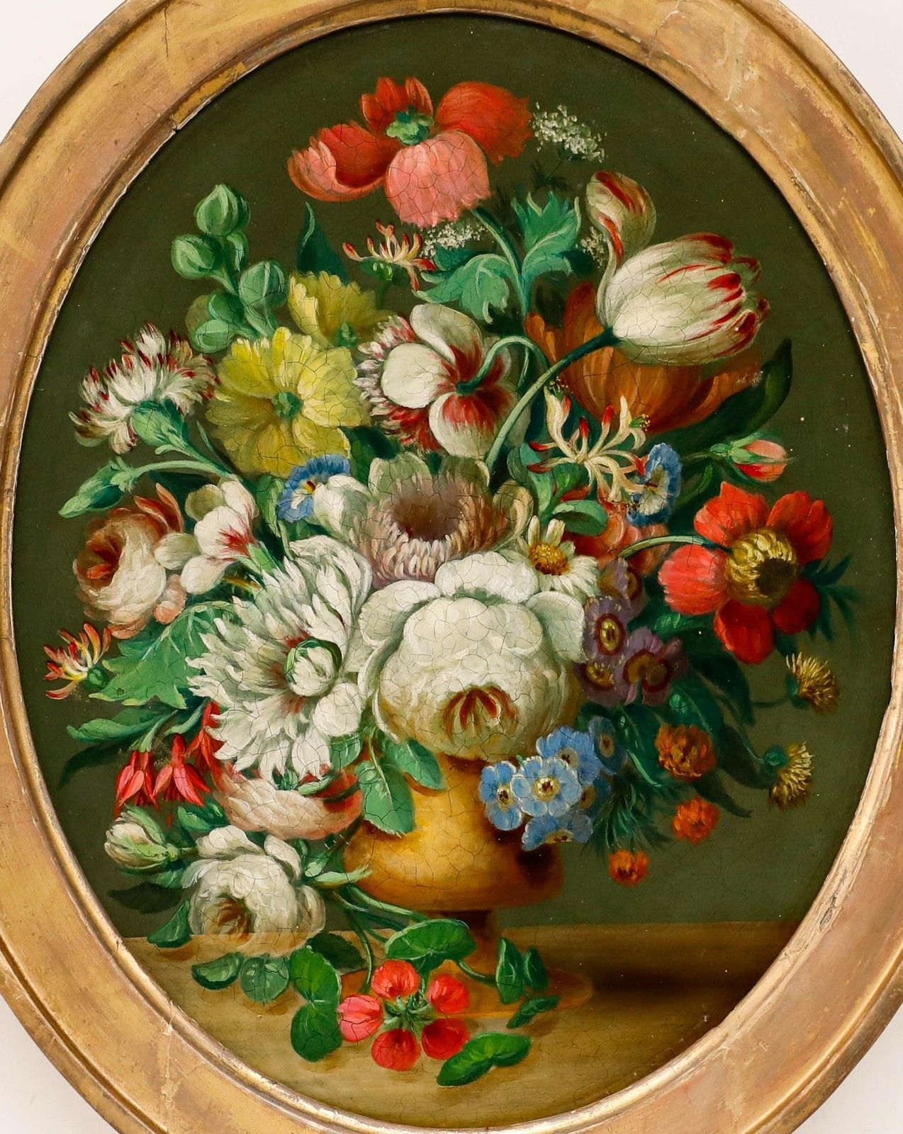 Fine 19th Century Oil Summer Flowers II photo furniture