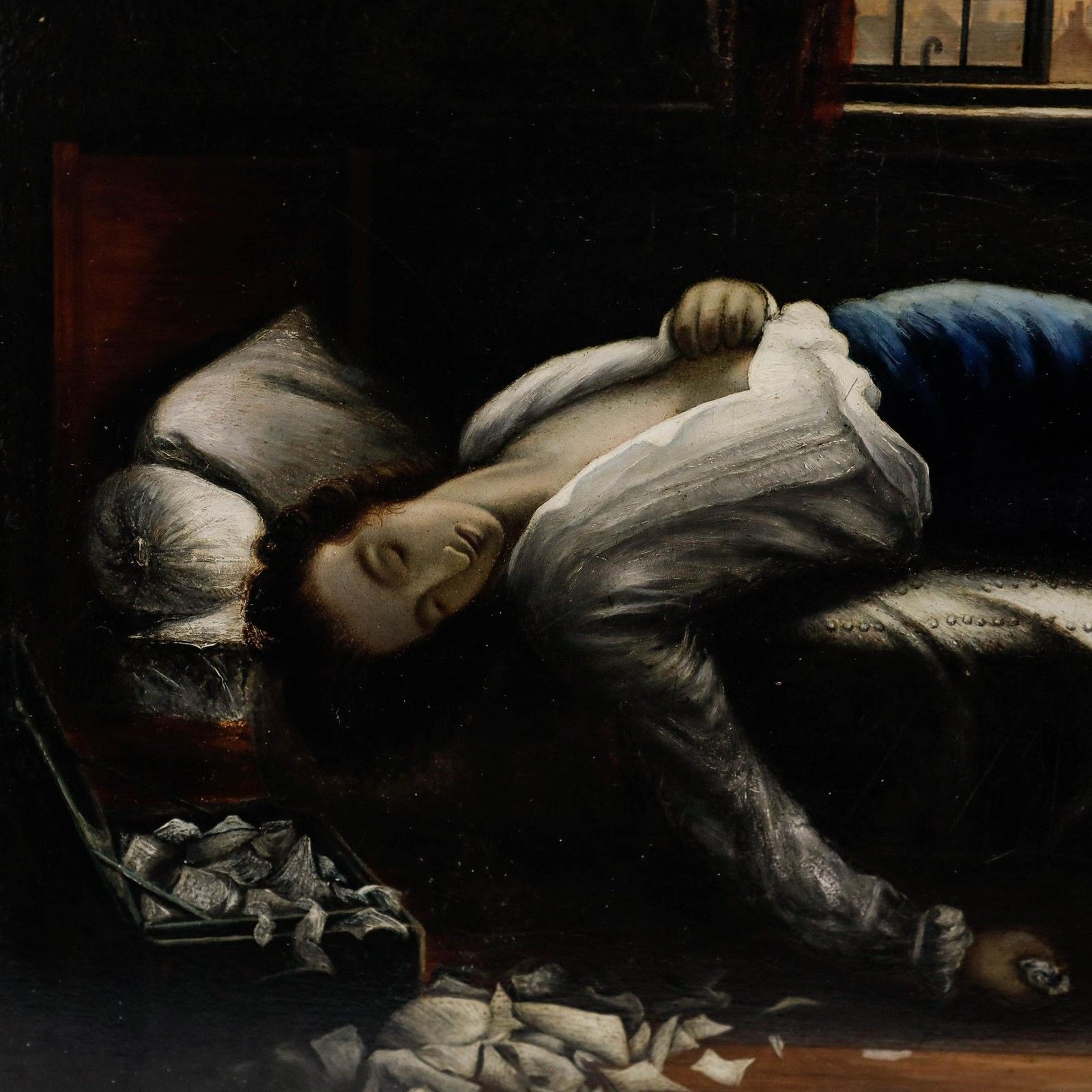 After Henry Wallis (1830 1916) Late 19th Century Oil, The Death Of Chatterton photo vintage