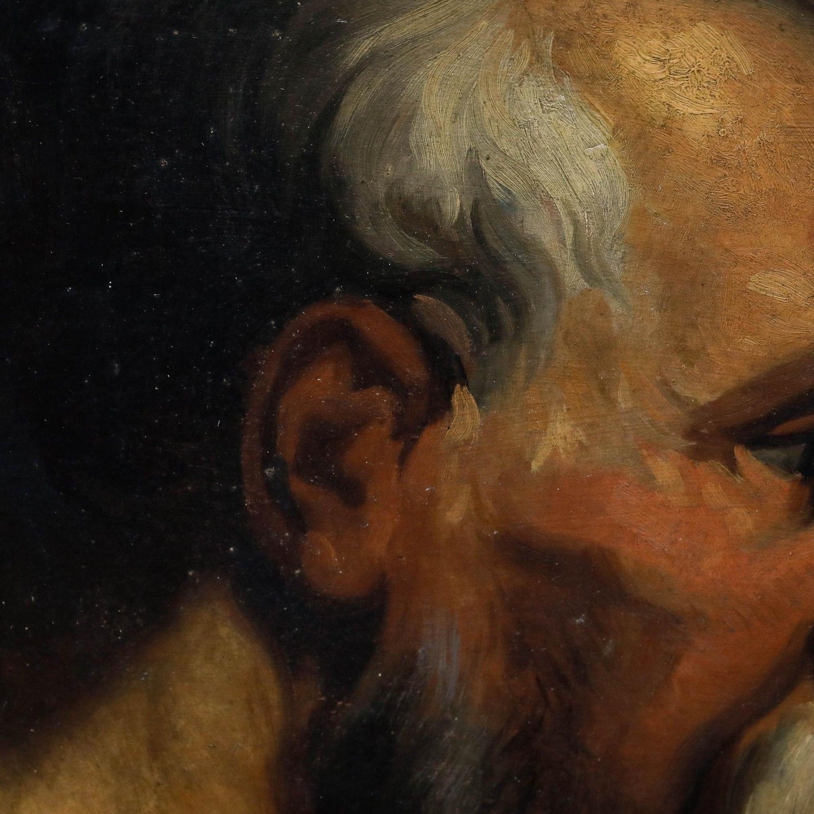 Attrib. Félix Caullet (1827 1865) Mid 20th Century Oil, Profile Of A Bearded Man photo Art