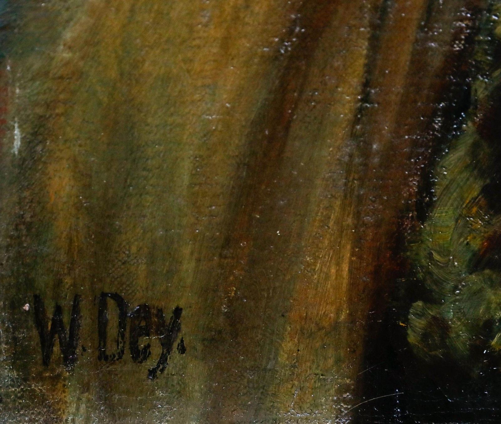 W. Dey Framed Early 20th Century Oil, Pensive Gentleman photo vinterior
