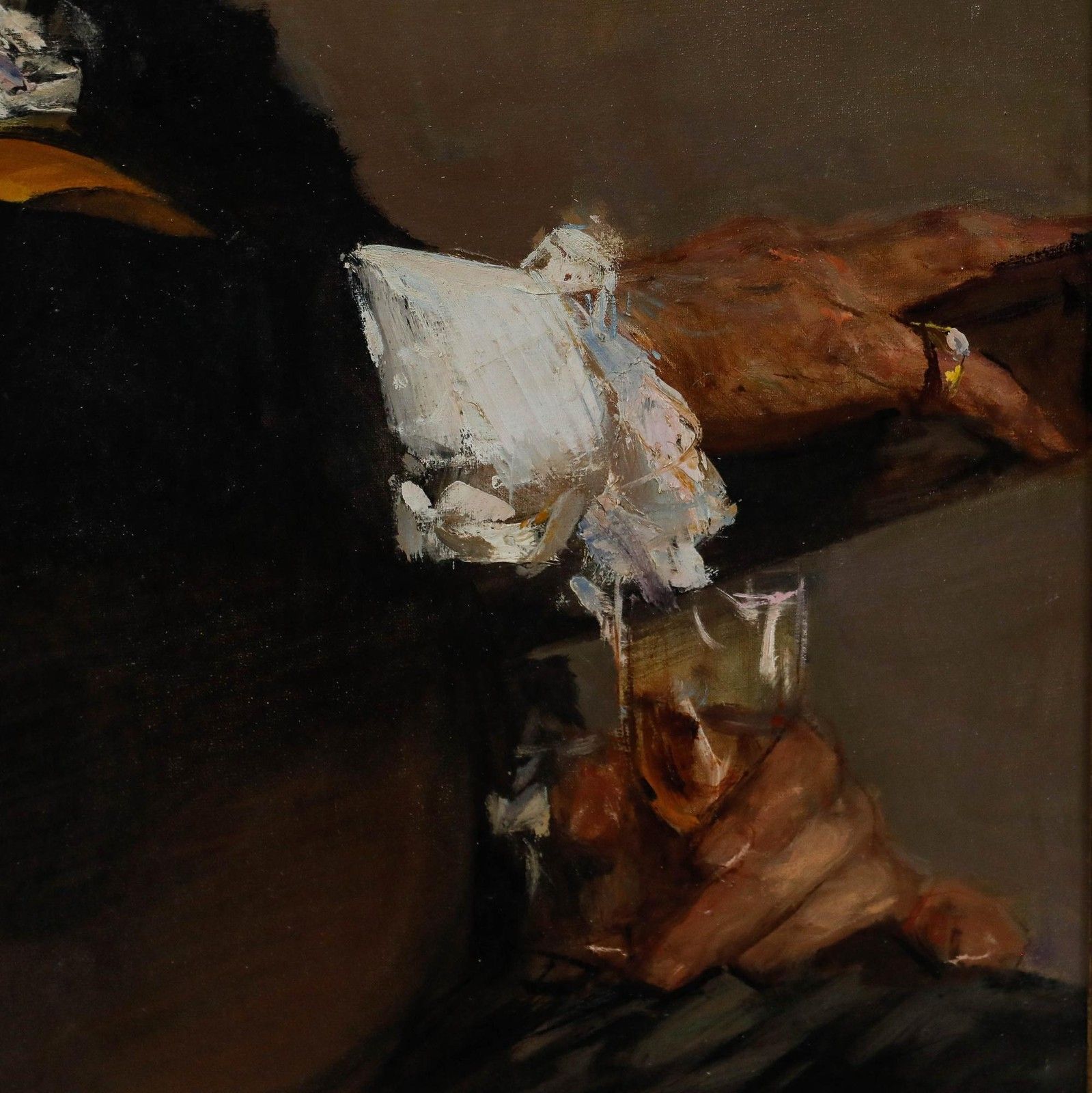 Giacomo Moretti (1939) 20th Century Oil, Portrait Of Santiago Torres photo vinterior