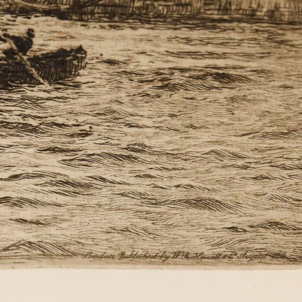 William Lionel Wyllie (1851 1931) 1913 Etching, On The Clyde At Govan photo vintage