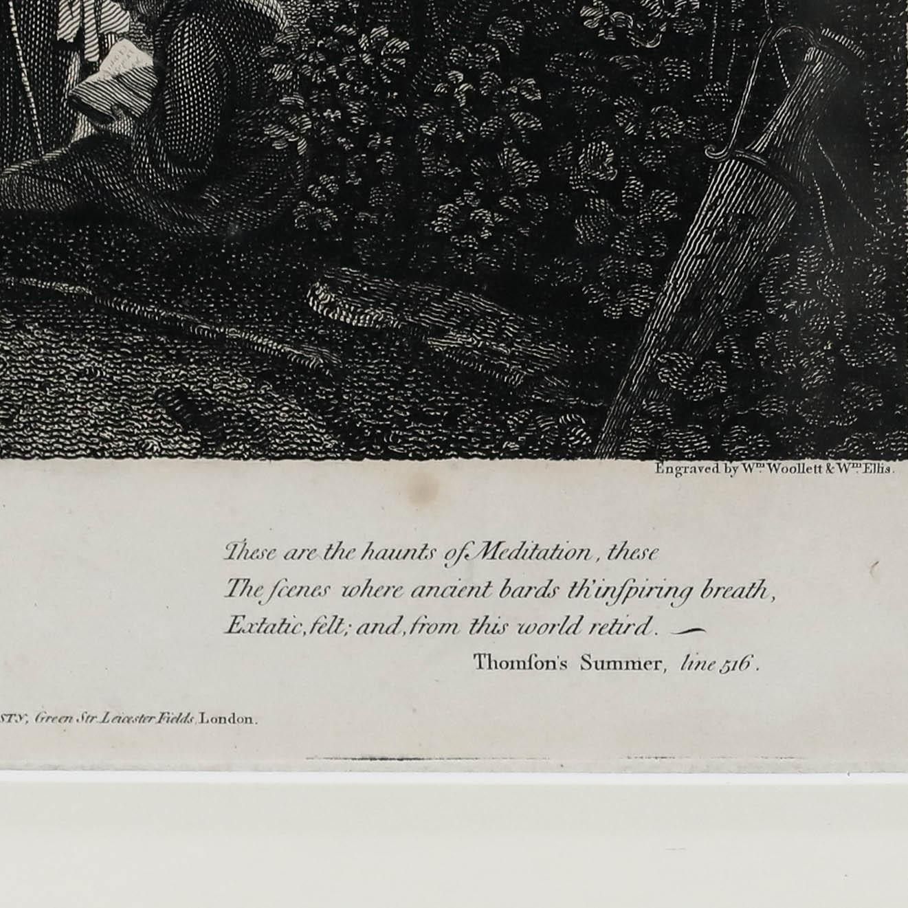 W. Woollett And W. Ellis After R. Wilson 1778 Engraving, Solitude photo buy