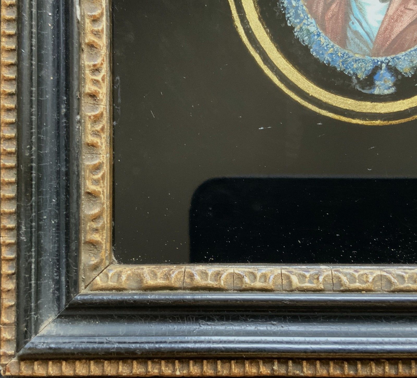 Sir Walter Scott Miniature Portrait Painting Antique Circa 1900 Hogarth Framed photo vinterior