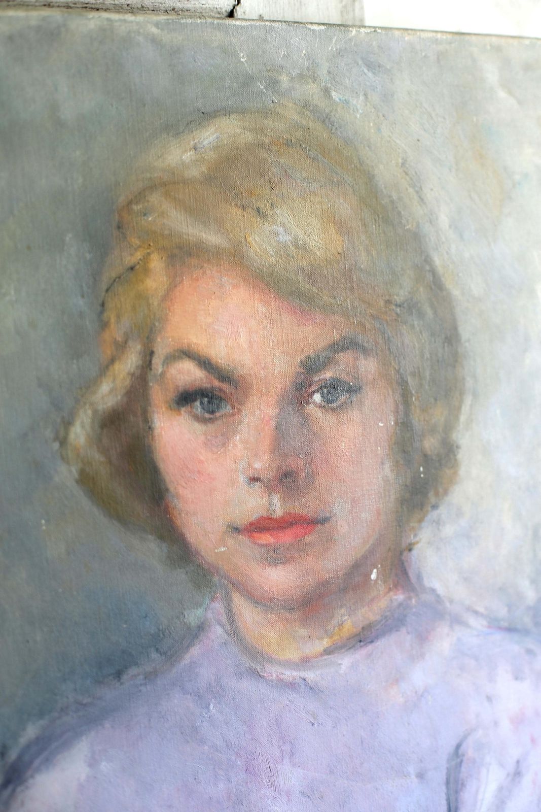 Vintage Portrait Oil Painting Of A Woman Mid Century Art photo buy